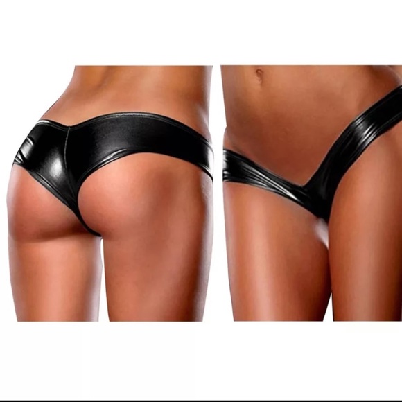 Liquid Latex Metallic Panties Small or Extra Small Lingerie EDC Rave Sexy - Picture 2 of 16